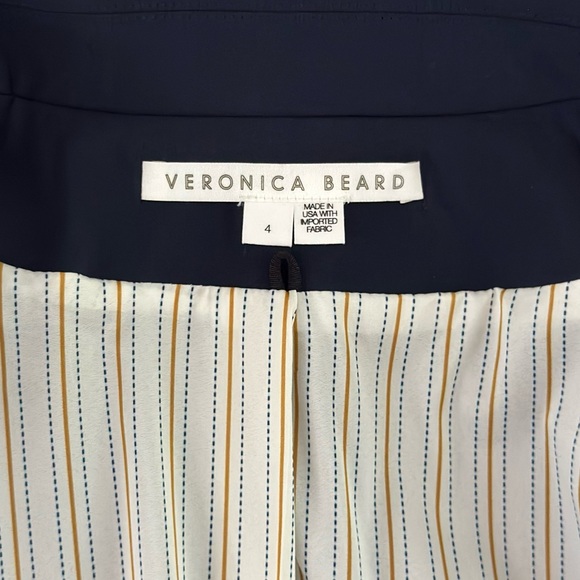 NWOT Veronica Beard Mori Dickey Blazer Navy Tailored Jacket Size 4 - Picture 7 of 8